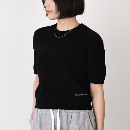 Alexander Wang Cropped Short Sleeve Crew Neck T-Shirt 