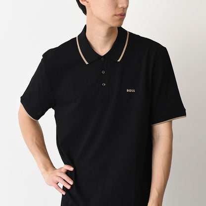 HUGO BOSS コットンピケ コントラスト ポロシャツ