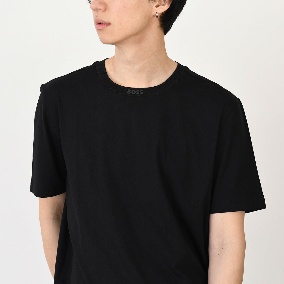 HUGO BOSS ヒューゴボス コットンTシャツ ロゴ入りクルーネック