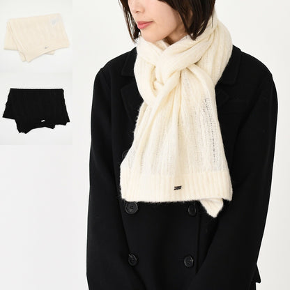 HERNO ヘルノ RESORT ケーブルニット＆アルパカウール スカーフ