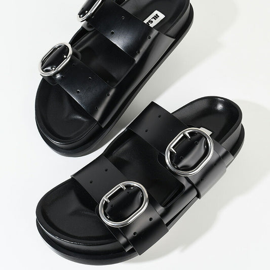 JILSANDER 버클 스트랩 가죽 샌들 