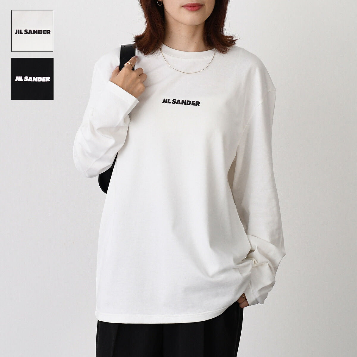 JILSANDER ロゴ 長袖コットンＴシャツ