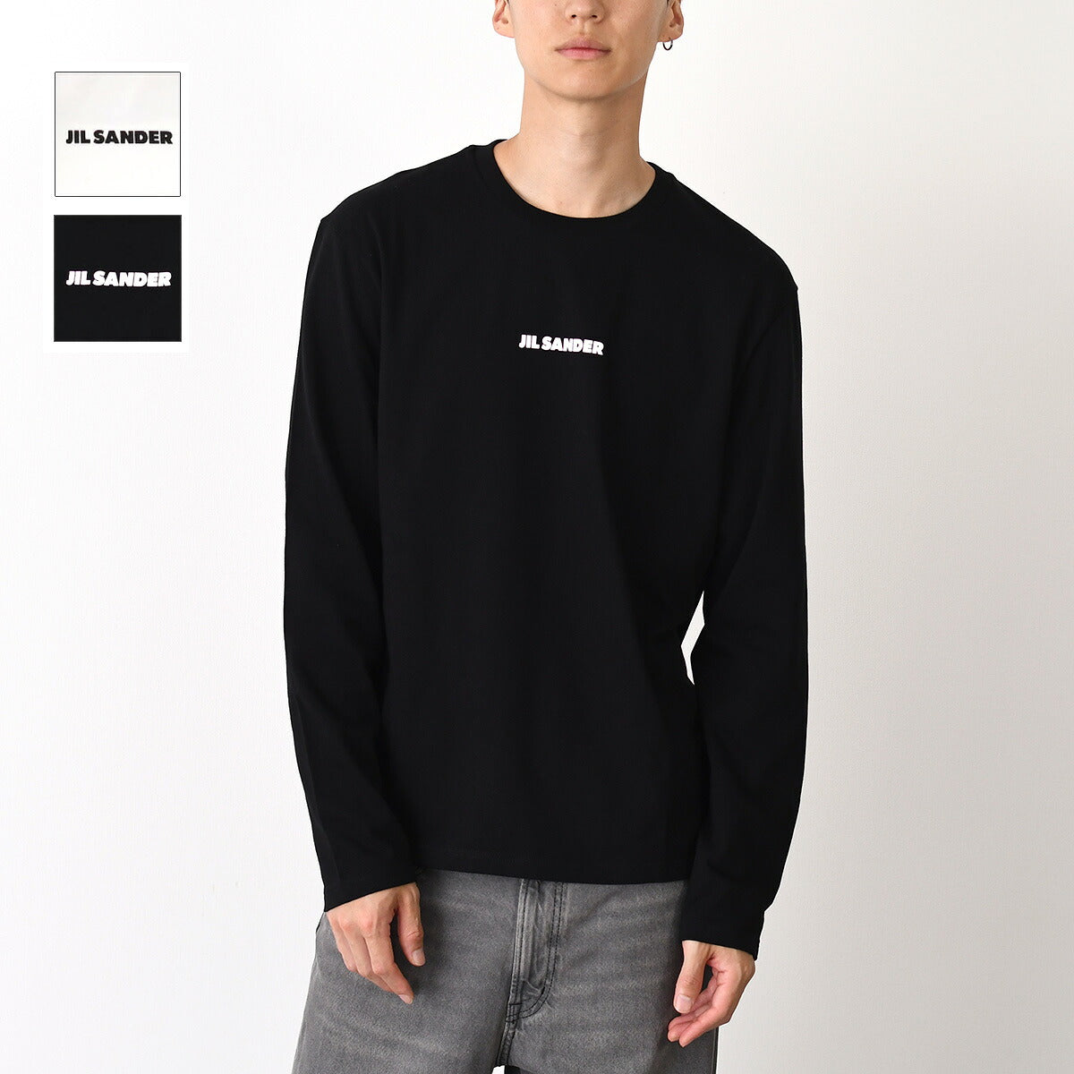 JILSANDER ロゴ 長袖コットンＴシャツ