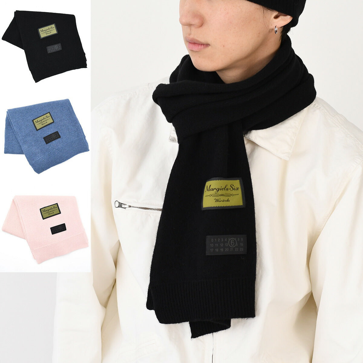 MM6 MAISON MARGIELA 엠엠 식스 메종 마르제라 울 블렌드 스카프 