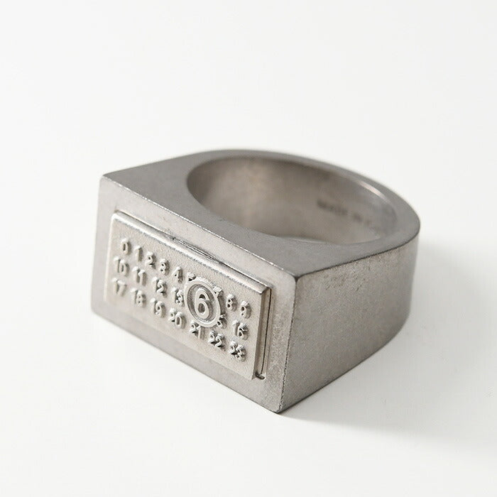 MM6 MAISON MARGIELA エムエムシックス メゾン マルジェラ 「ニューメリック」レクタングルリング