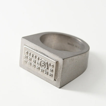 MM6 MAISON MARGIELA エムエムシックス メゾン マルジェラ 「ニューメリック」レクタングルリング