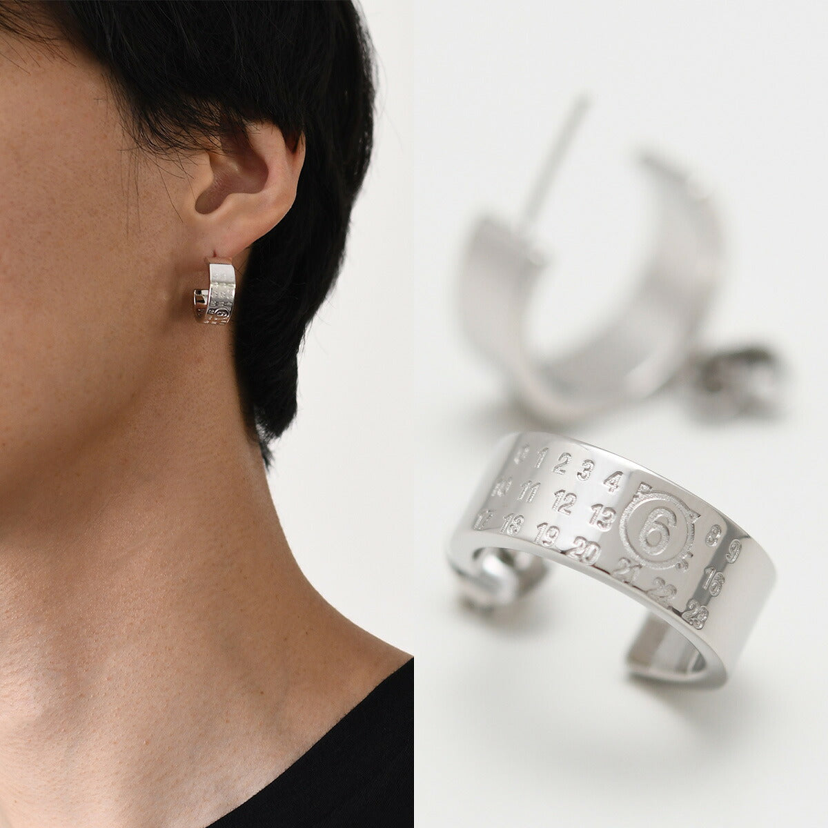MM6 MAISON MARGIELA ニューメリック ミニマル フープピアス