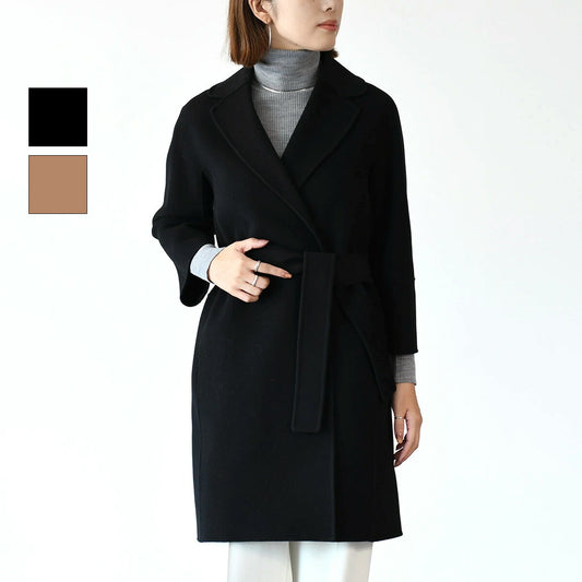 S Max Mara ARONA 퓨어 버진 울 더블 페이스 코트 