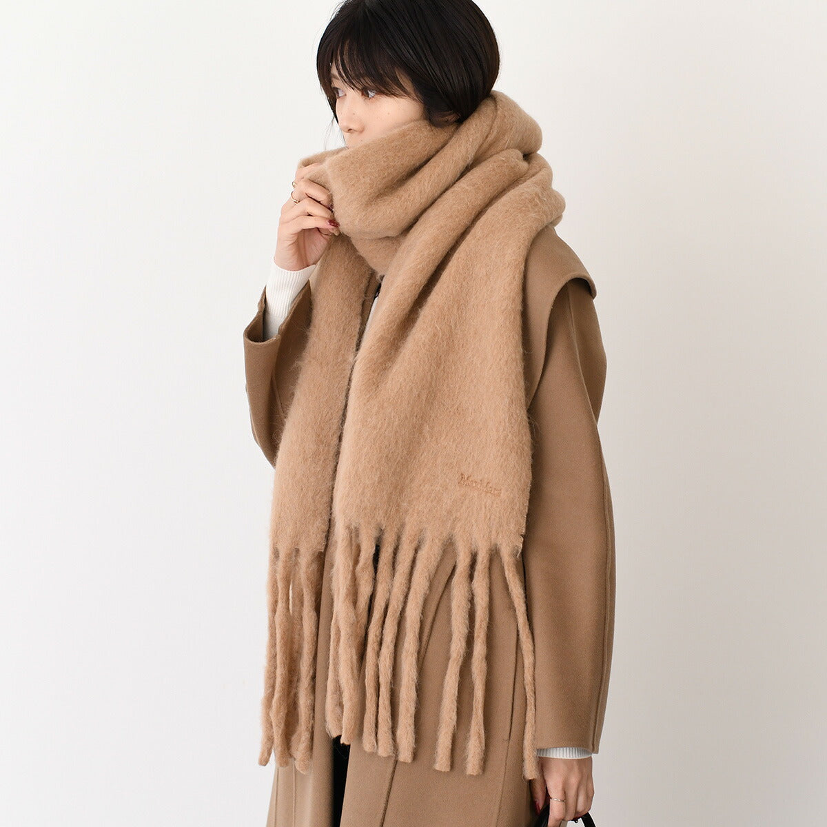 Max Mara マックスマーラ OSSO オッソ アルパカ ブレンド ストール