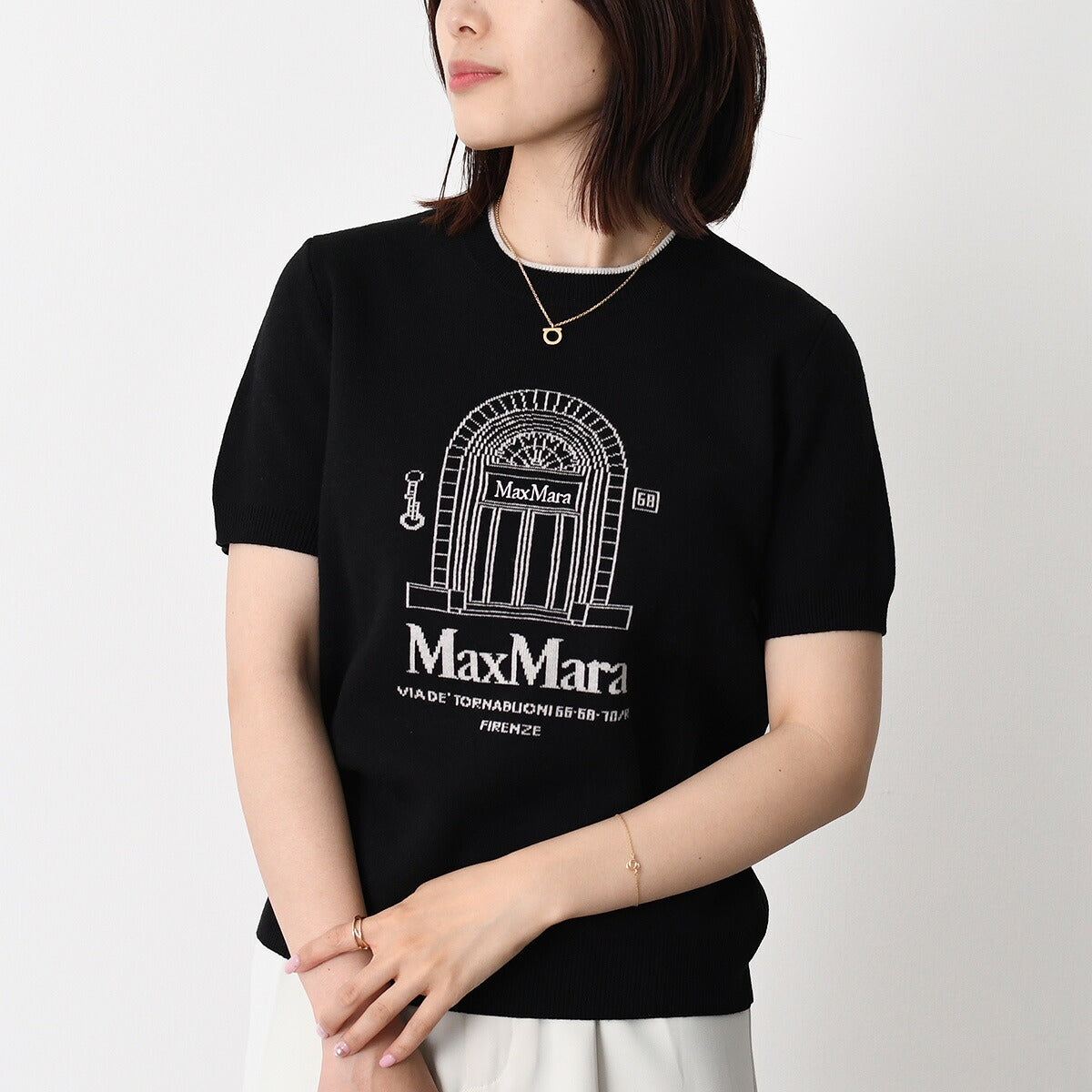S Max Mara EUFORIA ウール半袖トップス