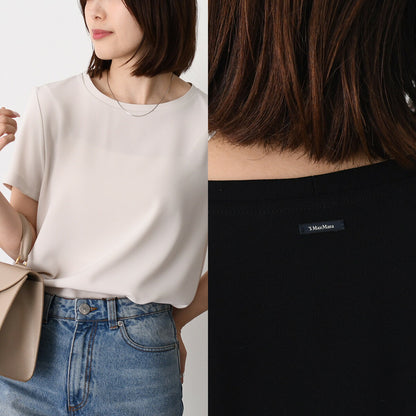 S Max Mara REBECCA レベッカ トリアセテート バックサテン Tシャツ