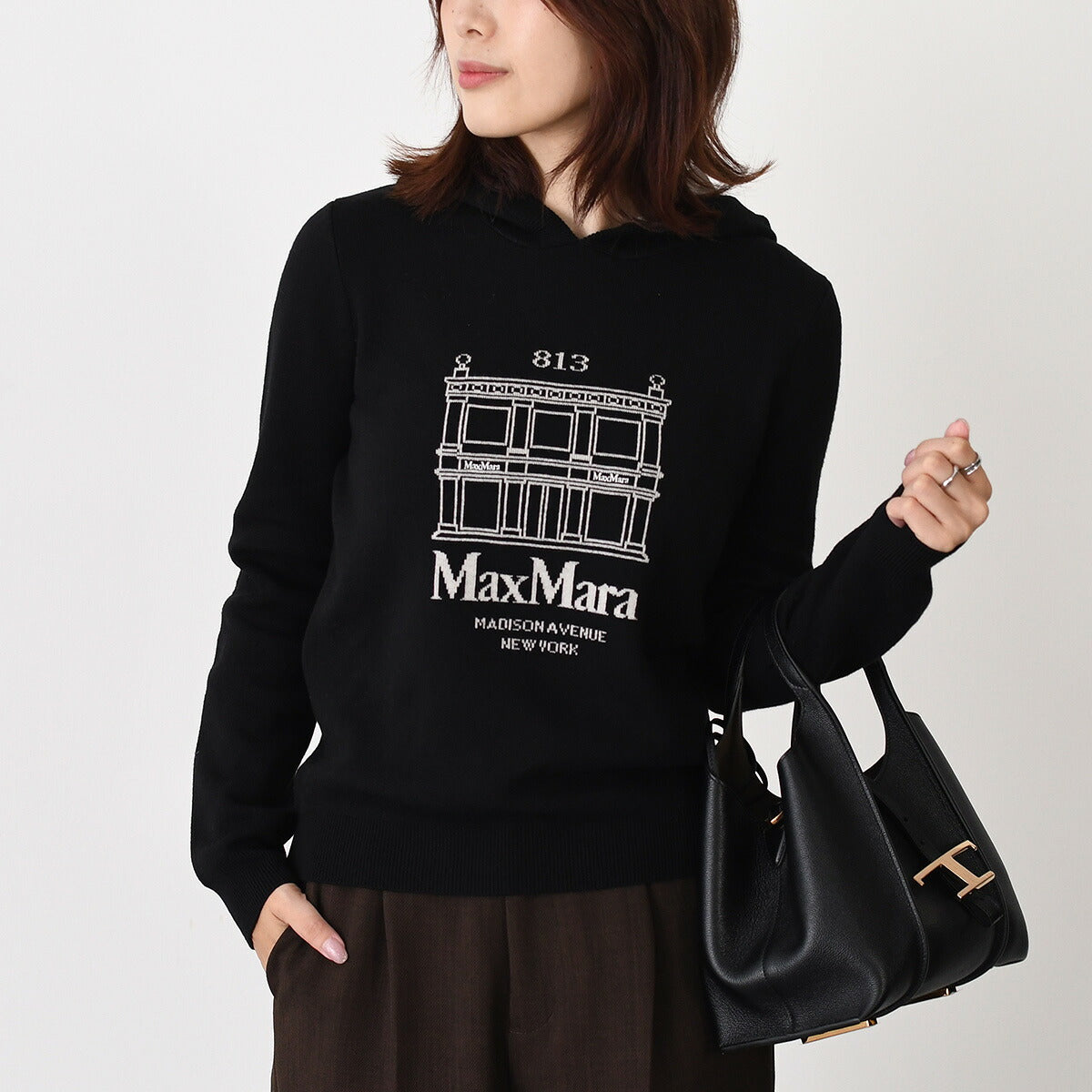 S Max Mara ULTIMO ウールニットフーディー
