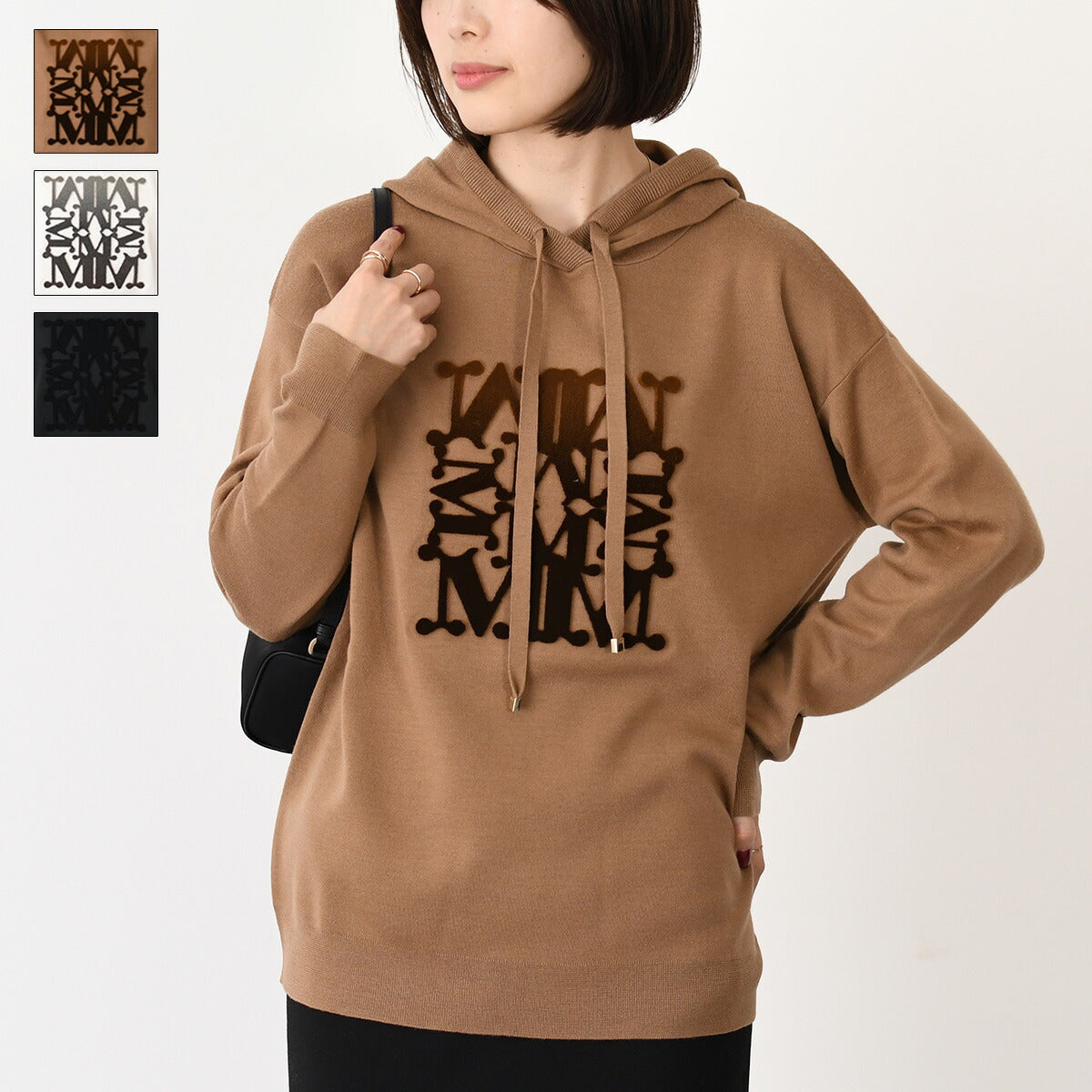 Max Mara TADDEO wool knit hoodie 