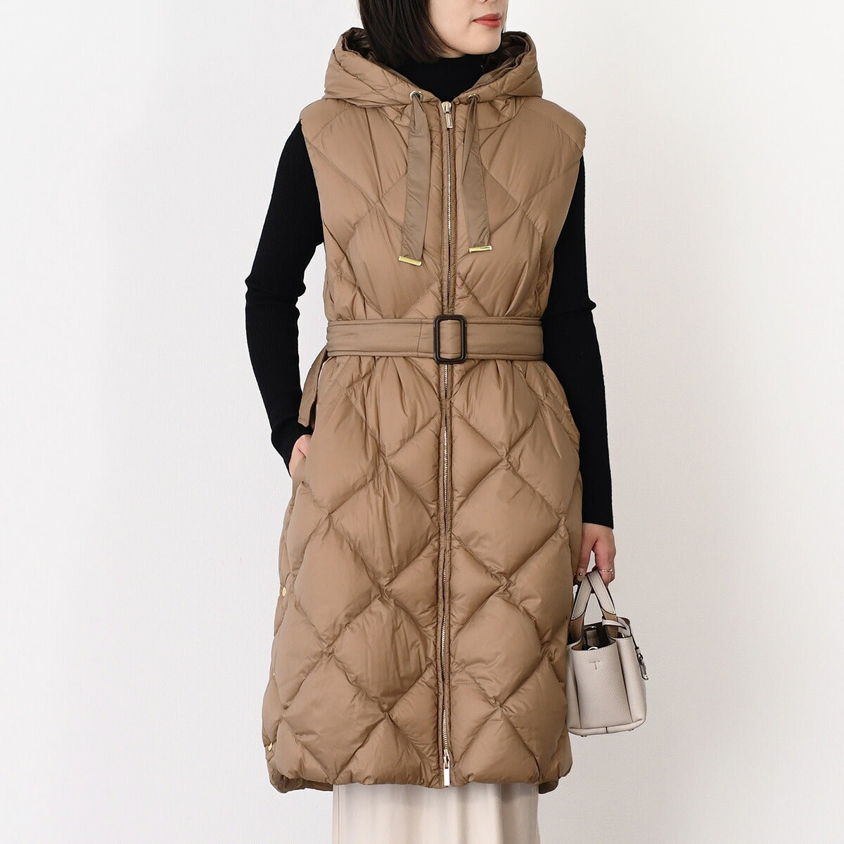 Max Mara The Cube TREGIL テクニカル キャンバス ミディレングス ダウン ジレ