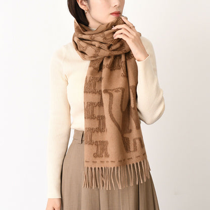 Max Mara マックスマーラ WSTEDDYCAMEL テディキャメル ピュア カシミヤ ジャカード ストール