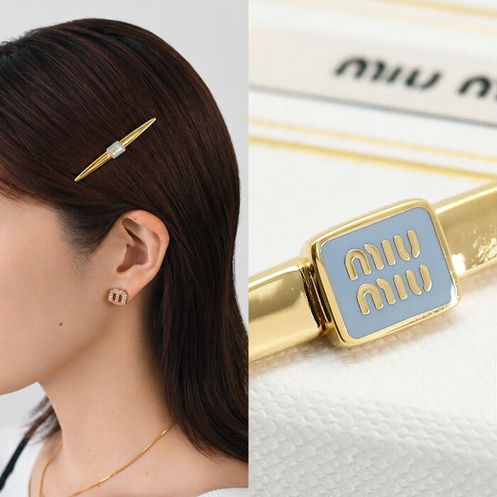 MIU MIU エナメルメタル ヘアクリップ