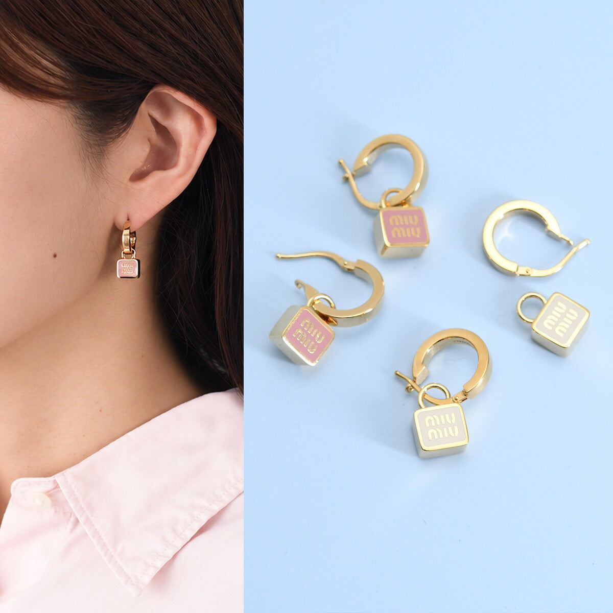 MIU MIU メタル ピアス