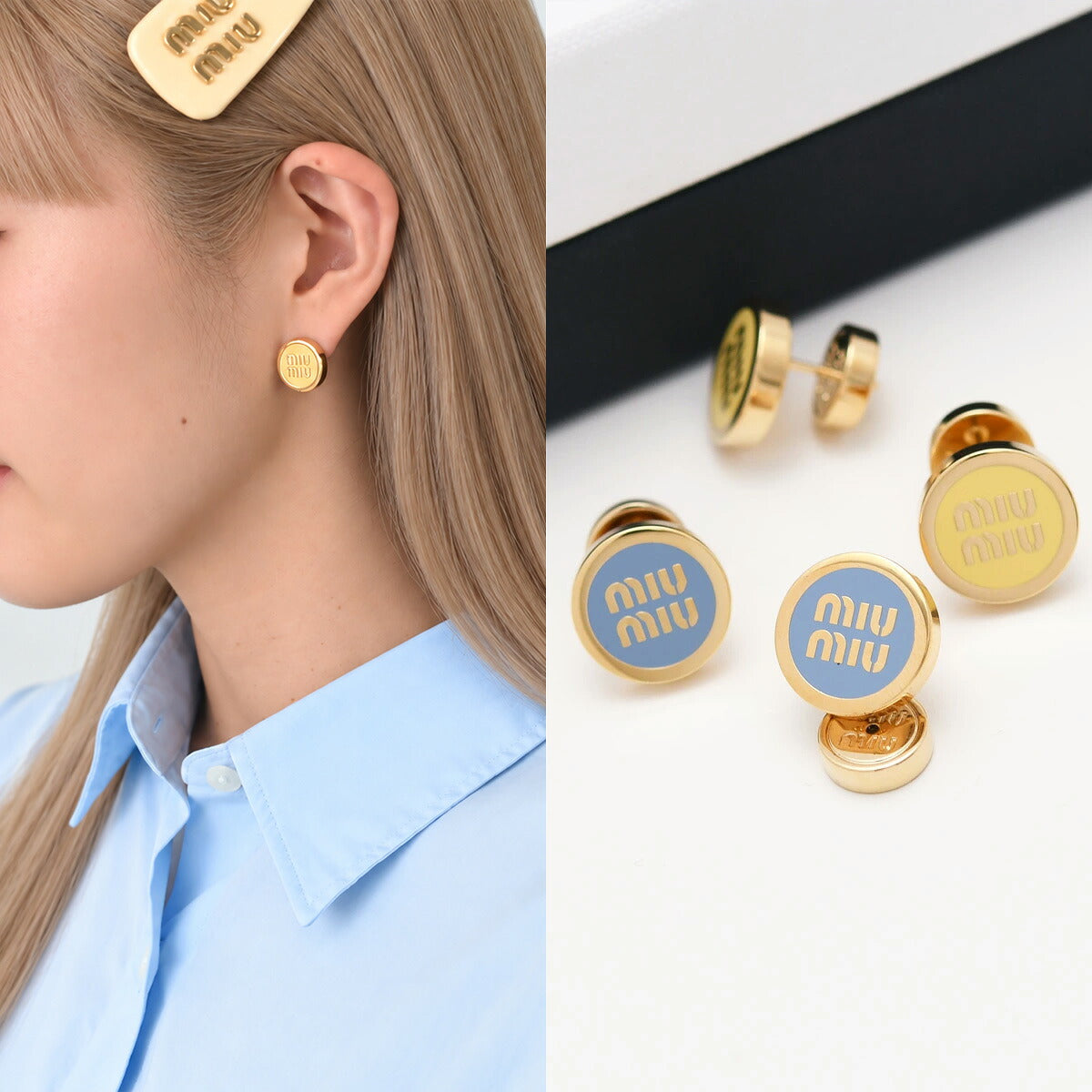 MIU MIU エナメルメタル ピアス