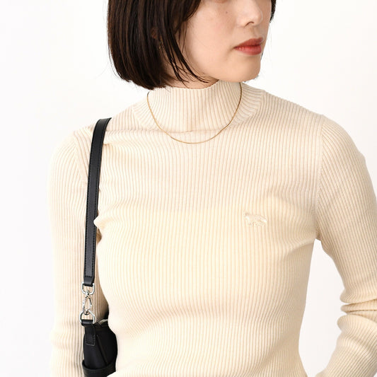 MAISON KITSUNE Baby Fox Fine Wool Rib Turtleneck Jumper 