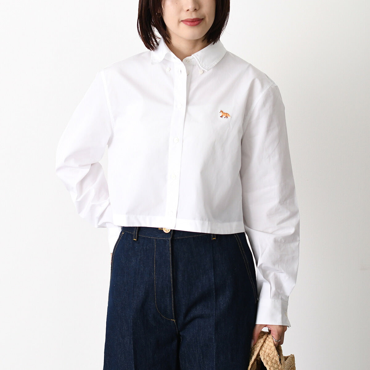 MAISON KITSUNE ベイビー フォックス クロップド シャツ
