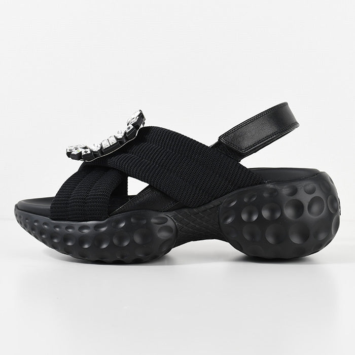 Roger Vivier 비브 런 패브릭 샌들 