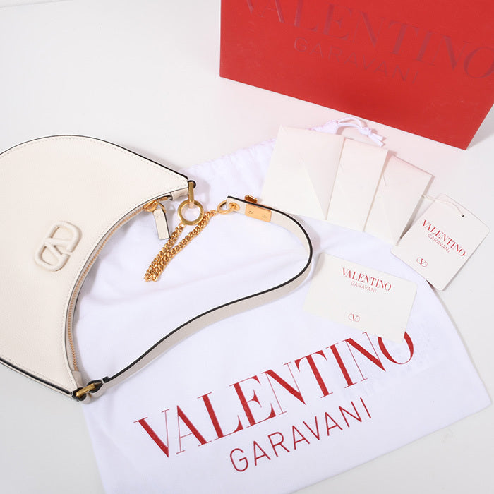 VALENTINO Vロゴ カーフスキン ミニ ホーボーバッグ