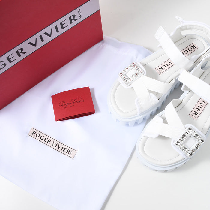 Roger Vivier ヴィヴ ゴーシック バックル サンダル