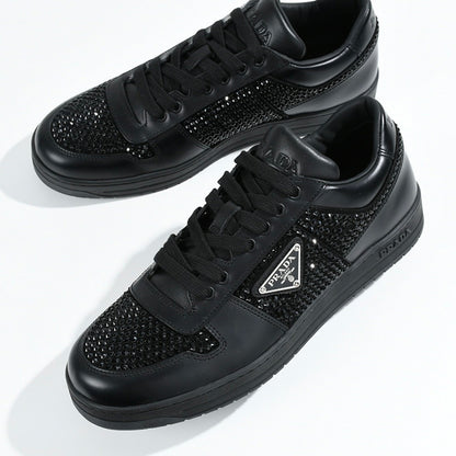 PRADA DownTown leather sneakers with crystals