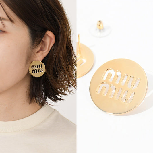 MIU MIU ミュウロゴピアス
