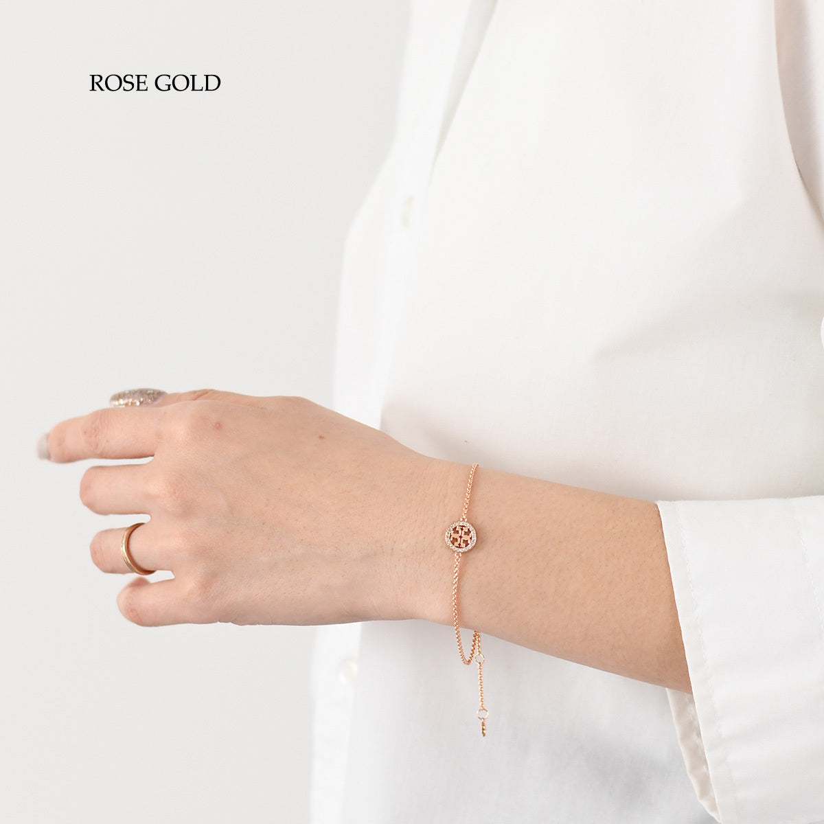 TORY BURCH mirrored chain bracelet 