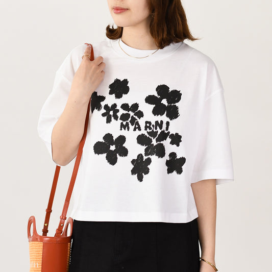 MARNI Daisy Garden プリント ジャージーコットンTシャツ