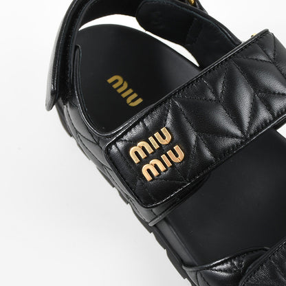 MIU MIU スポーティ マテラッセレザー サンダル