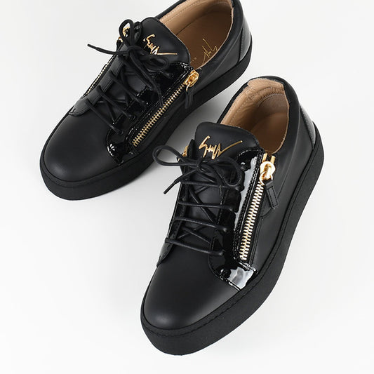 GIUSEPPE ZANOTTI leather logo sneakers 