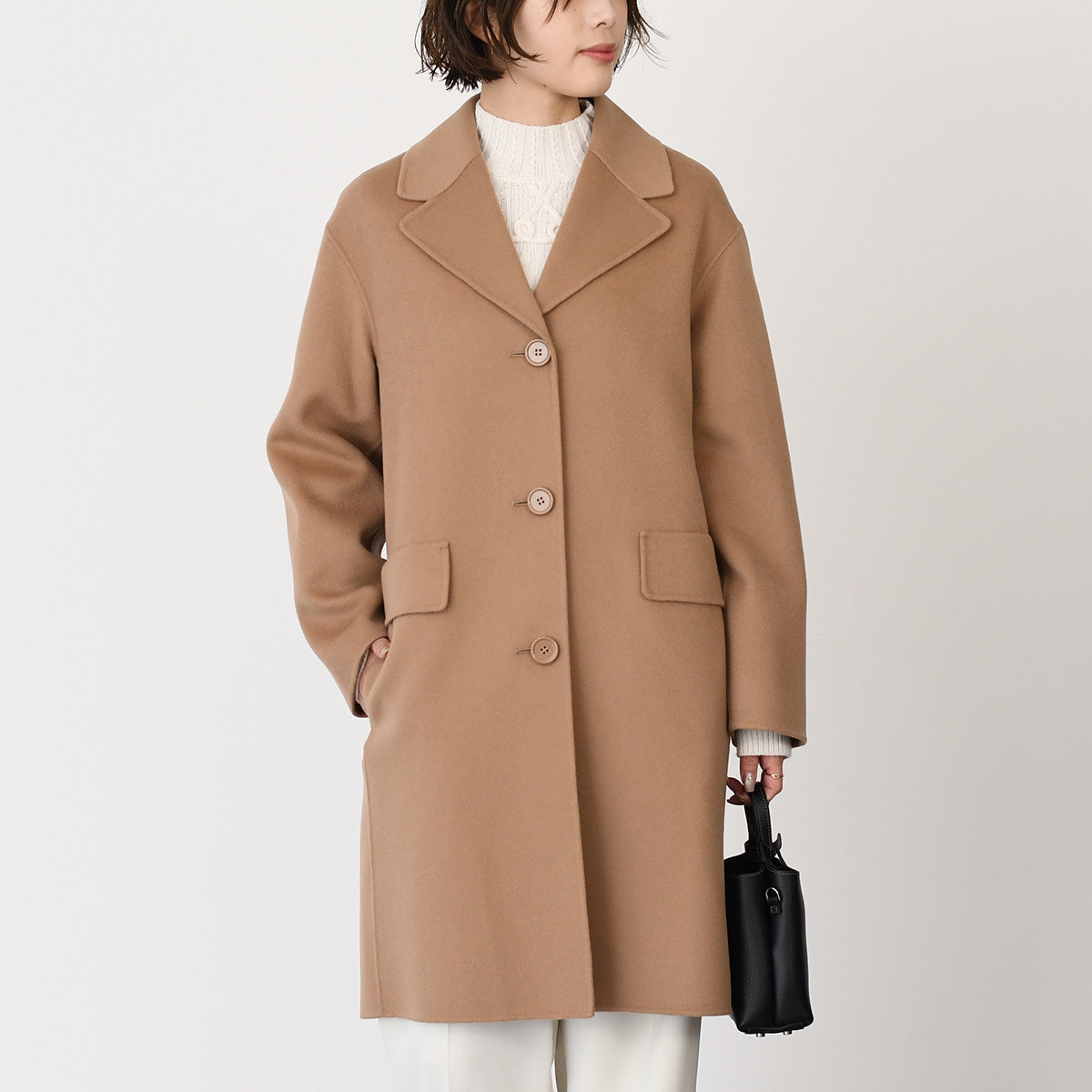 S Max Mara エス マックスマーラ CIELO チエロ ピュア ウール コクーンフィット コート