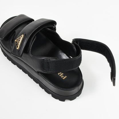 Prada nappa leather flat sandals 