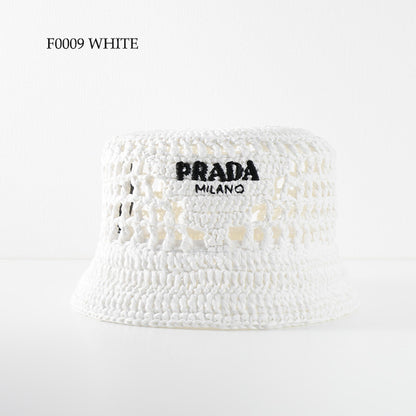 PRADA 우븐 패브릭 버킷 모자 