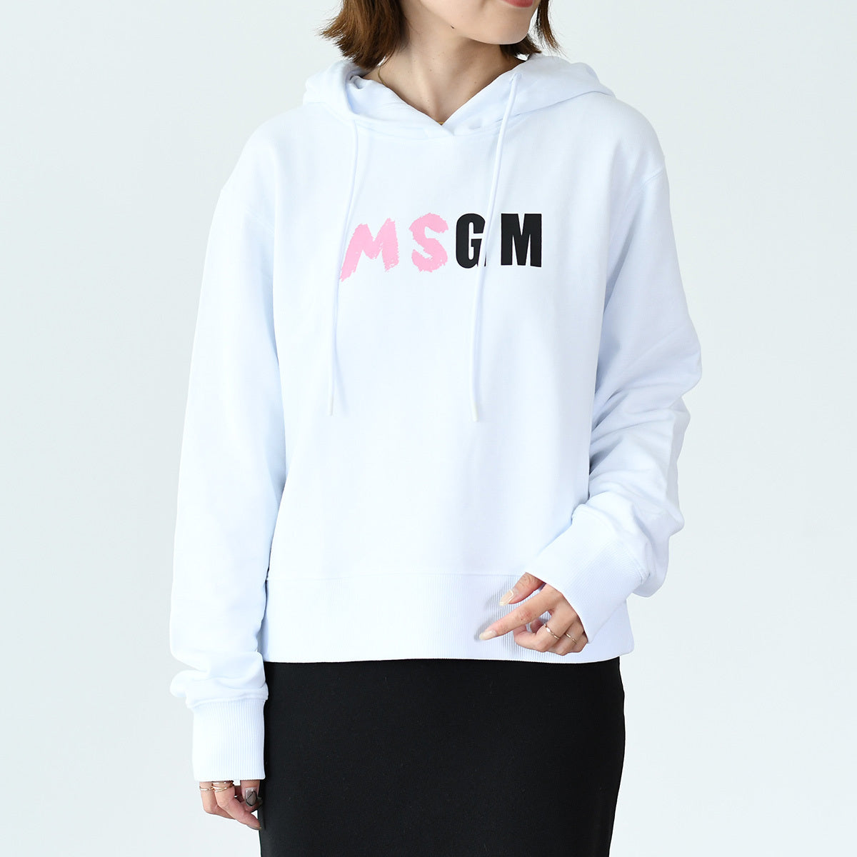 MSGM logo print hoodie 