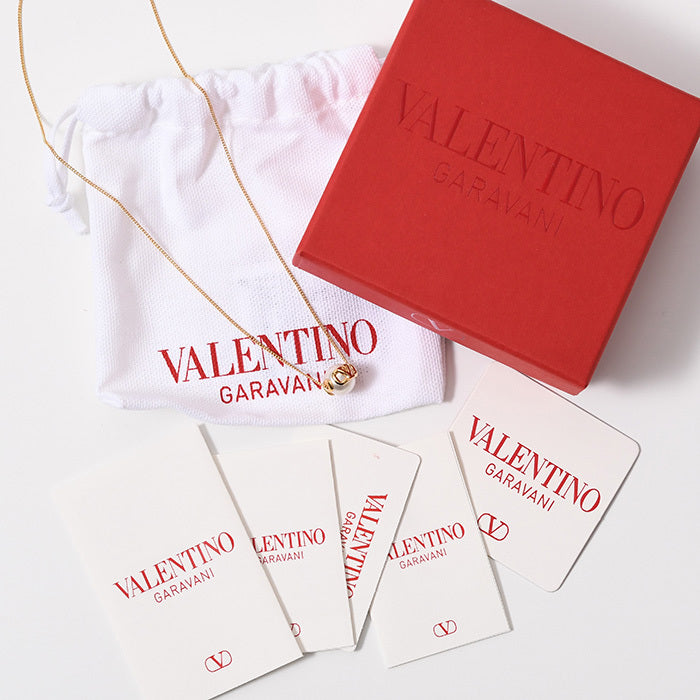 VALENTINO Vロゴ シグネチャー パールネックレス