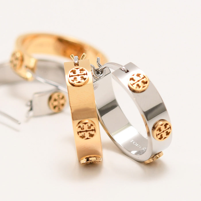 TORY BURCH ミラー スタッズ ハギー ピアス