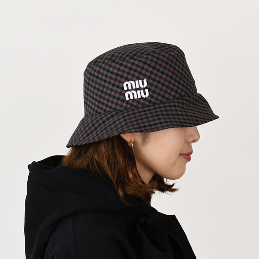 MIU MIU ギンガムチェック バケットハット