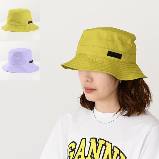 GANNI 로고 Bucket Hat 