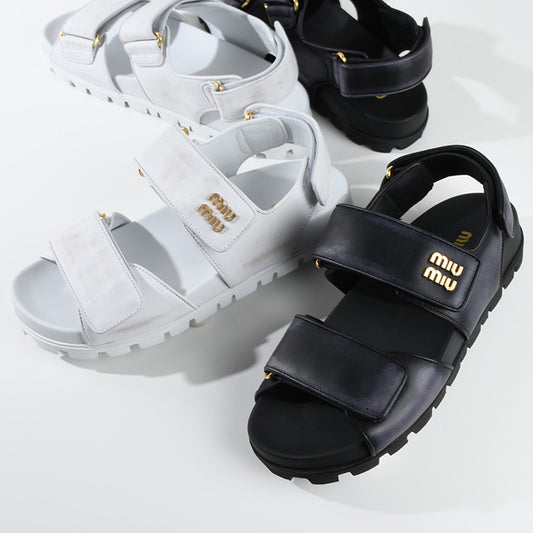 MIU MIU スポーティーレザーサンダル