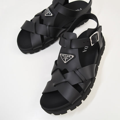 PRADA プラダ ラバー クロスサンダル