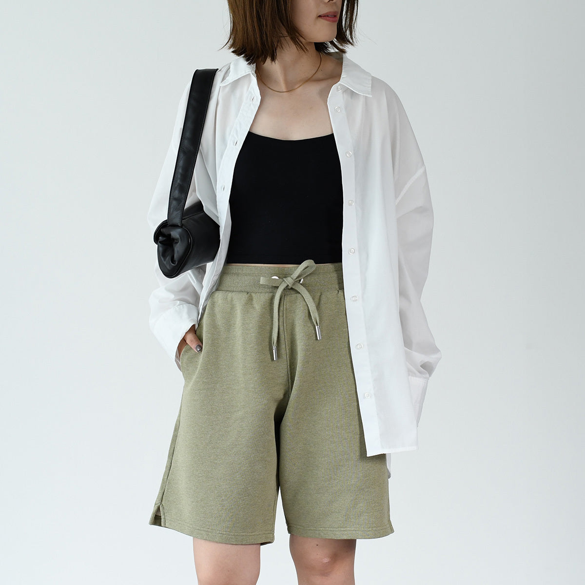 AMI PARIS  コットンフリース ショートパンツ
