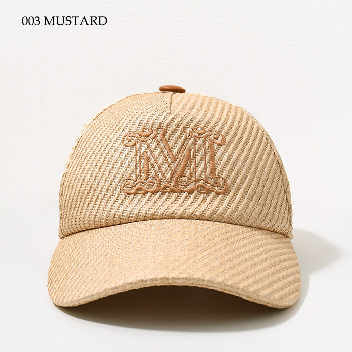 Max Mara JEZ 라피아 베이스볼 캡 