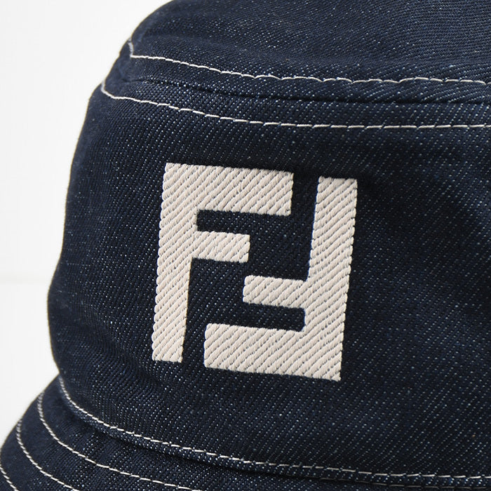 FENDI 블루 데님 버킷 모자 