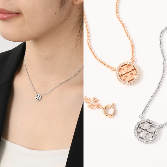 TORY BURCH ミラーパヴェネックレス