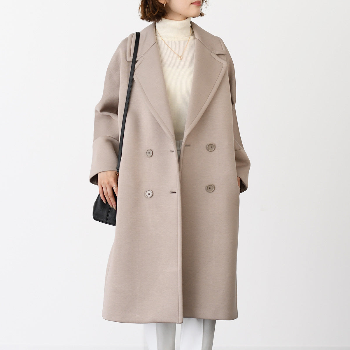 S Max Mara 에스 맥스마라 EMMA 저지 미디 코트 