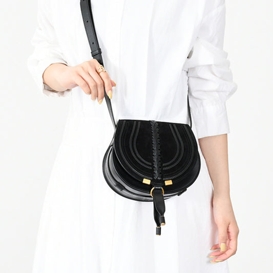 CHLOE MARCIE スモールサドルスエードバッグ