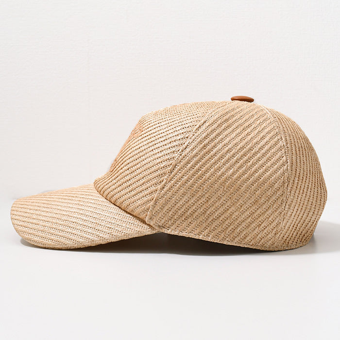 Max Mara JEZ 라피아 베이스볼 캡 